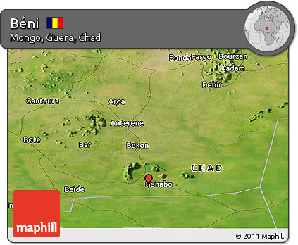 Satellite Panoramic Map of Béni