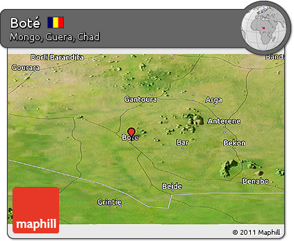 Satellite Panoramic Map of Boté