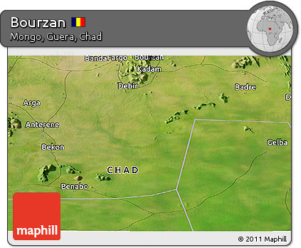 Satellite Panoramic Map of Bourzan