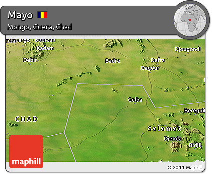 Satellite Panoramic Map of Mayo