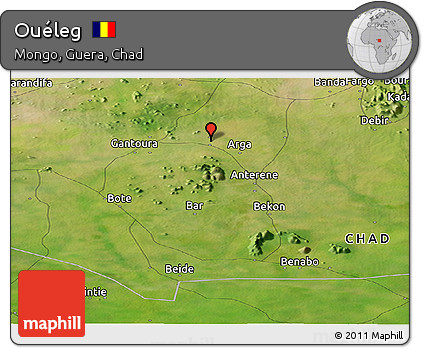 Satellite Panoramic Map of Ouéleg