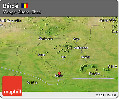 Satellite Panoramic Map of Béidé