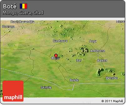 Satellite Panoramic Map of Boté