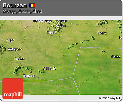 Satellite Panoramic Map of Bourzan