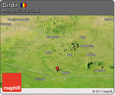 Satellite Panoramic Map of Dirdir