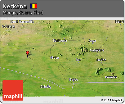 Satellite Panoramic Map of Kerkéna