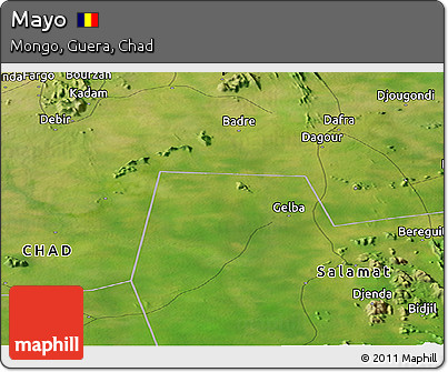 Satellite Panoramic Map of Mayo