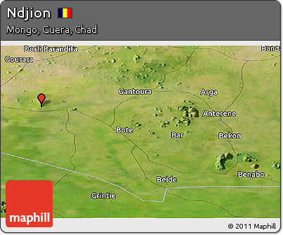 Satellite Panoramic Map of Ndjion