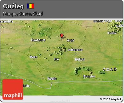 Satellite Panoramic Map of Ouéleg
