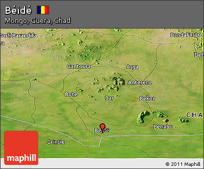 Satellite Panoramic Map of Béidé