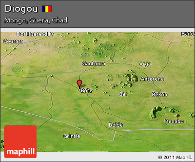 Satellite Panoramic Map of Diogou