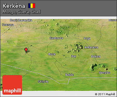 Satellite Panoramic Map of Kerkéna