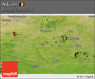 Satellite Panoramic Map of Ndjion