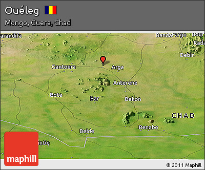 Satellite Panoramic Map of Ouéleg