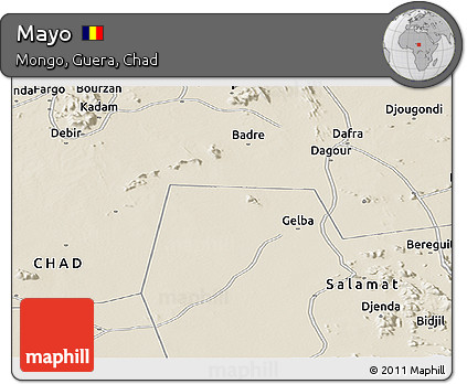 Shaded Relief Panoramic Map of Mayo