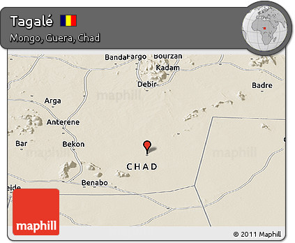Shaded Relief Panoramic Map of Tagalé