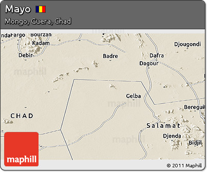 Shaded Relief Panoramic Map of Mayo