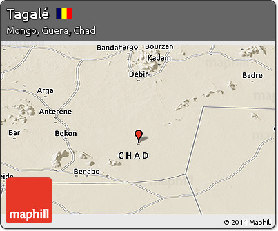 Shaded Relief Panoramic Map of Tagalé