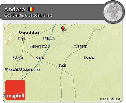 Physical 3D Map of Andoro