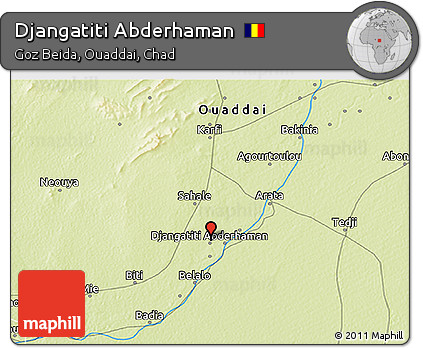Physical 3D Map of Djangatiti Abderhaman