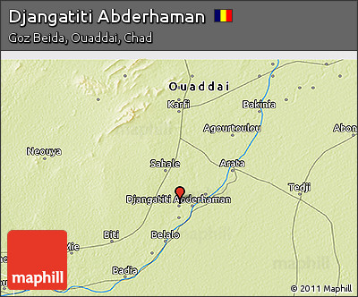 Physical 3D Map of Djangatiti Abderhaman
