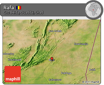 Satellite 3D Map of Rafa