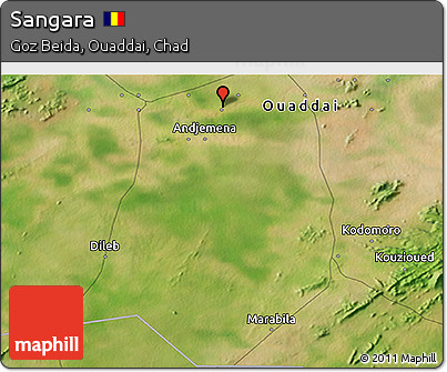 Satellite 3D Map of Sangara