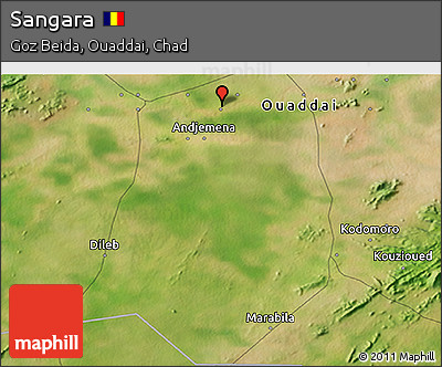 Satellite 3D Map of Sangara