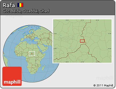 Savanna Style Location Map of Rafa