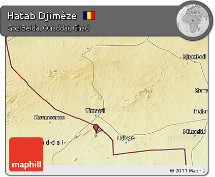 Physical 3D Map of Hatab Djimèze
