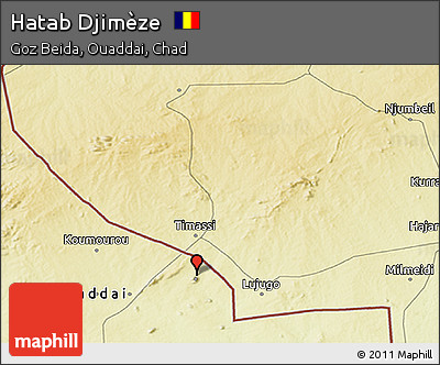 Physical 3D Map of Hatab Djimèze