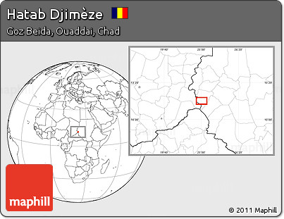 Blank Location Map of Hatab Djimèze