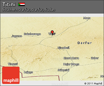 Physical Panoramic Map of Titini