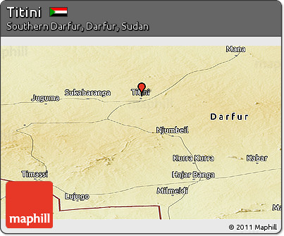 Physical Panoramic Map of Titini