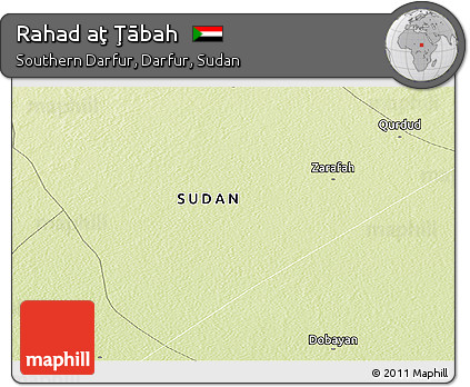 Physical Panoramic Map of Rahad Aţ Ţābah