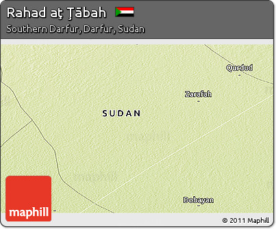 Physical Panoramic Map of Rahad Aţ Ţābah
