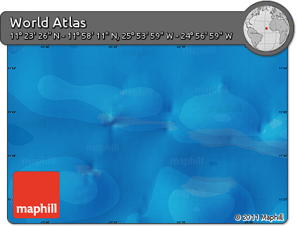 Political Map of the Area around 11° 40' 49" N, 25° 25' 29" W