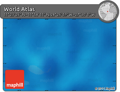 Physical Map of the Area around 11° 40' 49" N, 27° 58' 30" W