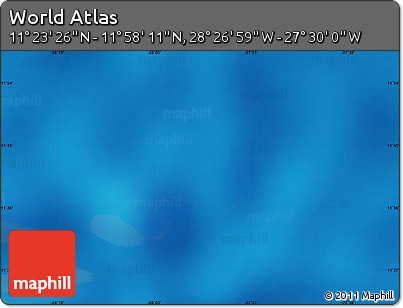 Physical Map of the Area around 11° 40' 49" N, 27° 58' 30" W
