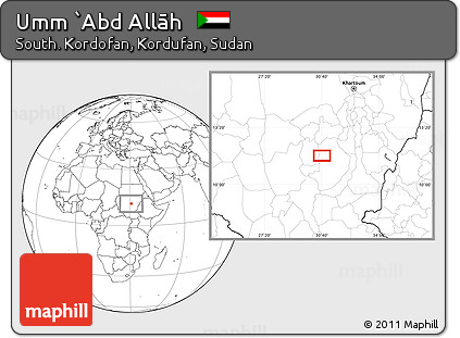 Blank Location Map of Umm `Abd Allāh