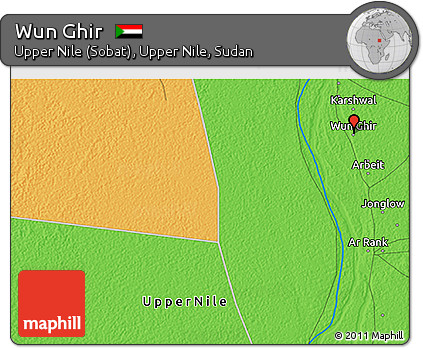 Political 3D Map of Wun Ghir