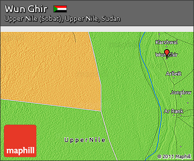 Political 3D Map of Wun Ghir