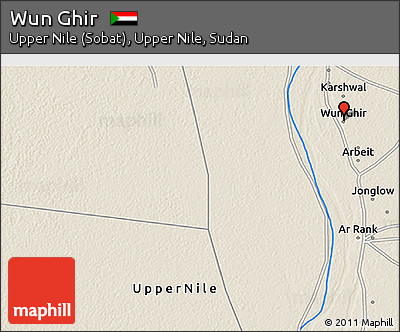 Shaded Relief 3D Map of Wun Ghir