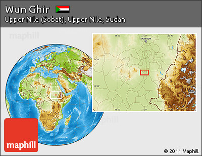 Physical Location Map of Wun Ghir