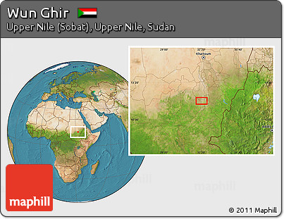 Satellite Location Map of Wun Ghir