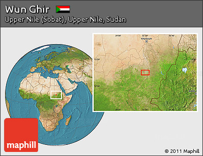 Satellite Location Map of Wun Ghir
