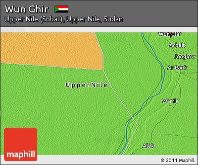 Political Panoramic Map of Wun Ghir