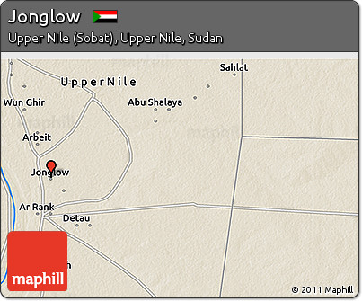 Shaded Relief 3D Map of Jonglow