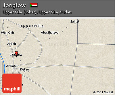 Shaded Relief 3D Map of Jonglow