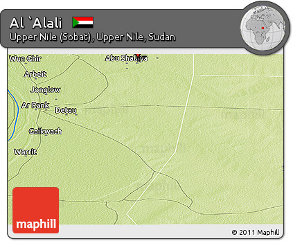 Physical Panoramic Map of Al `Alali